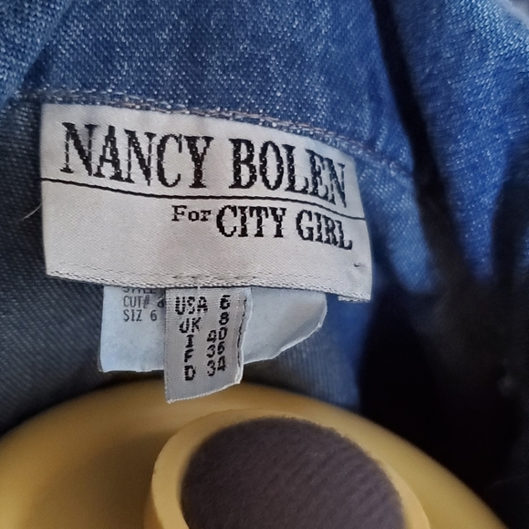 Nancy Bolin vintage WesternJean jacket sz6.  Natural trim, super unique and cute - Picture 2 of 8